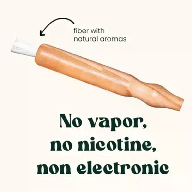 Aromatherapy Inhaler For Essential Oils And Quit Smoking - Wooden Personal Diffuser With Fiber Rods For Essential Oil Use