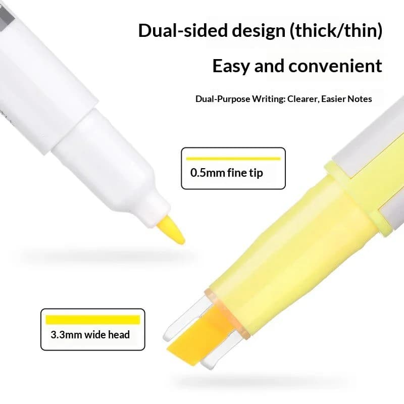 Evidenziatore fluorescente Pilot KIRE-NA a doppia traccia con punta morbida, 10 colori, ad asciugatura rapida, cancelleria per studenti, facile per disegnare linee rette