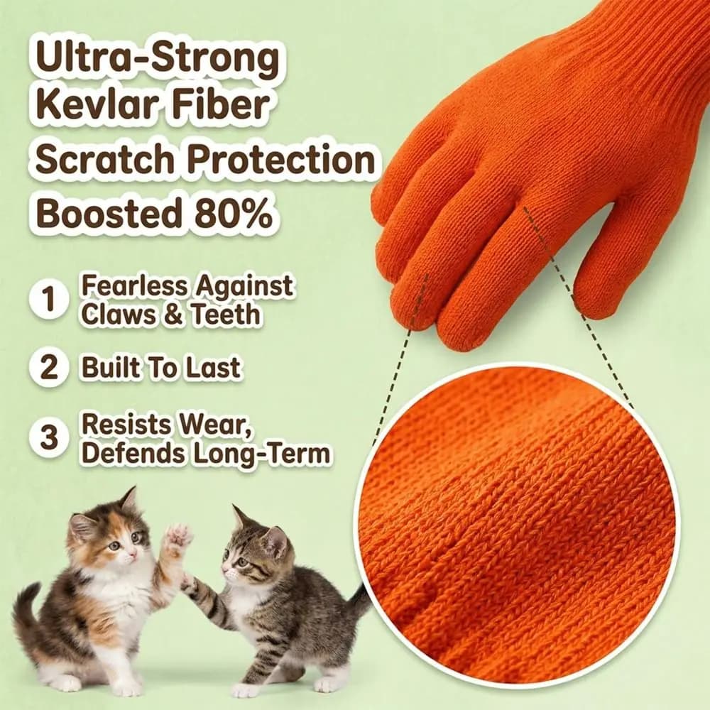 Bite Resistant Cat Gloves Reinforced Elastic Animal Handling Gloves Prevent Scratching Pet Grooming Glove Pet Supply