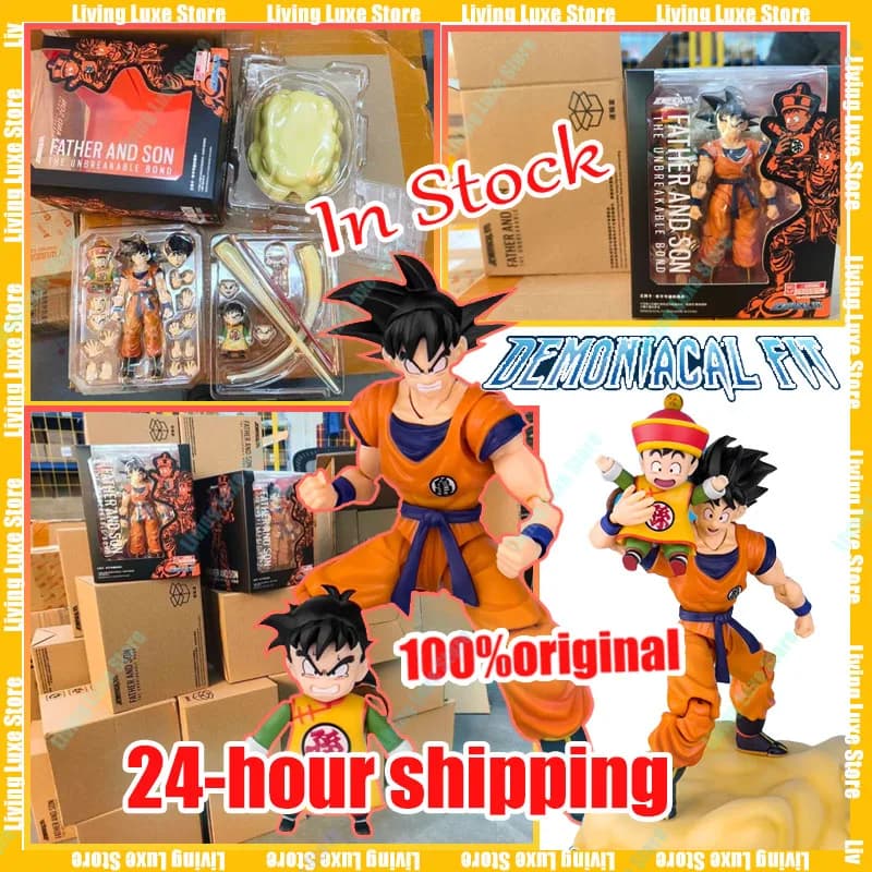 Disponibile Demoniacal Fit Dragon Ball SHF Super Saiyan Son Goku & Son Gohan Kintoun Action Figure Anime Statuetta Giocattolo DBZ Regalo