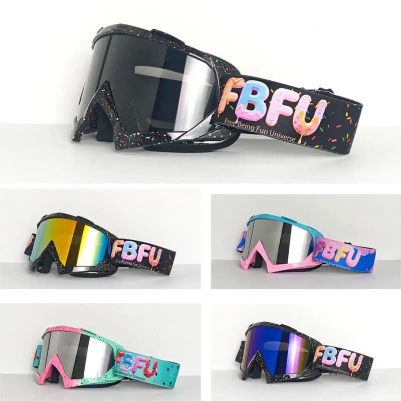 Adult New Style Ski Goggles Night Visible Curved Lens Wind Sand Dust Proof Eyewear for Ski Motorcycle ATV MTB Outdoor Sports