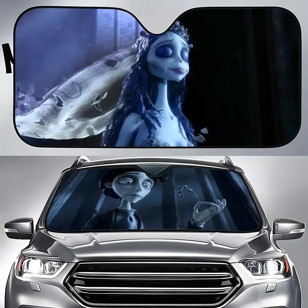 Movie C-Corpse B-Bride Parasole per parabrezza in foglio di alluminio, protezione UV, isolamento termico, riutilizzabile