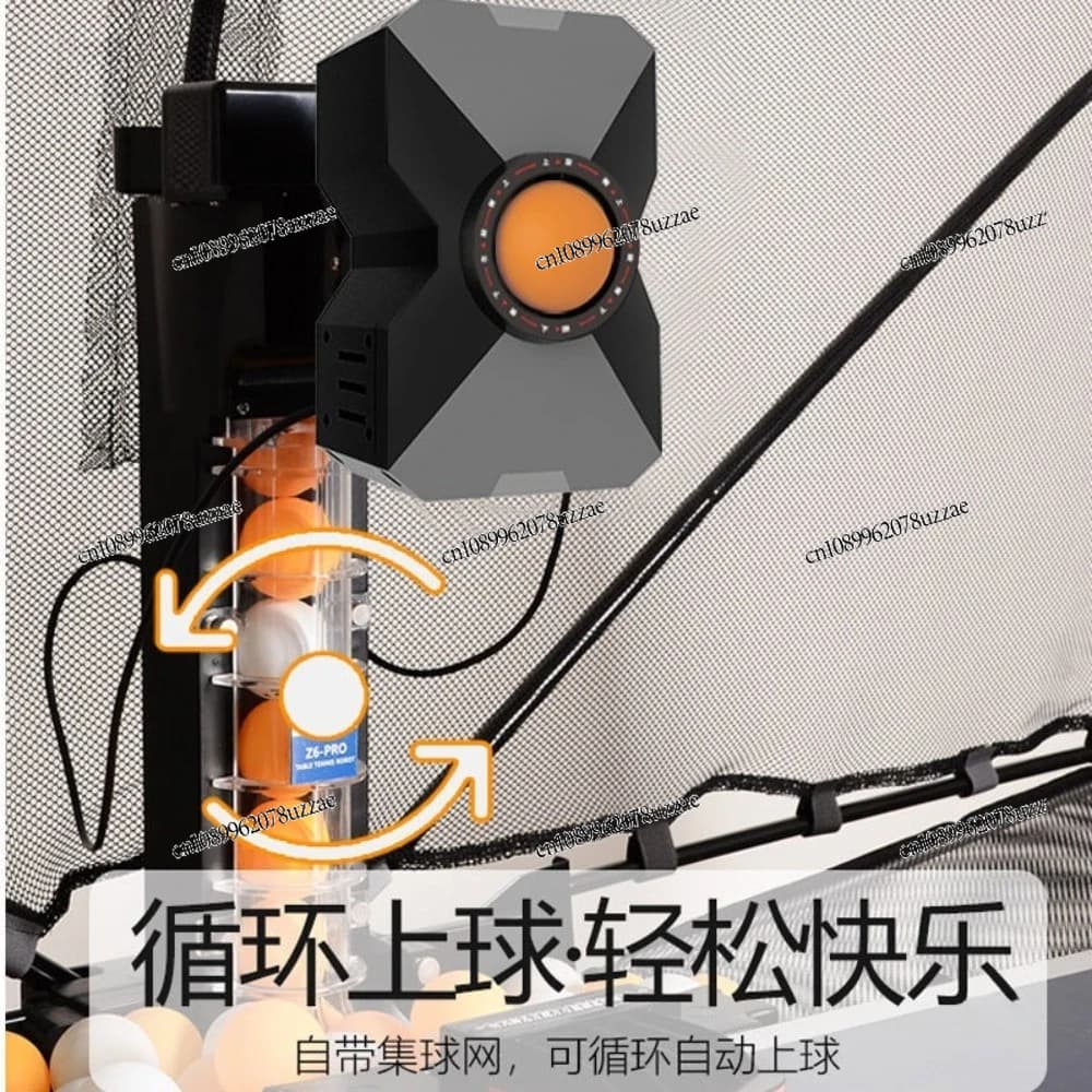 Allenatore di Ping Pong Domestico Portatile con Macchina Automatica per il Lancio della Palla e Design Stabile con Rete di Recupero Ausiliaria