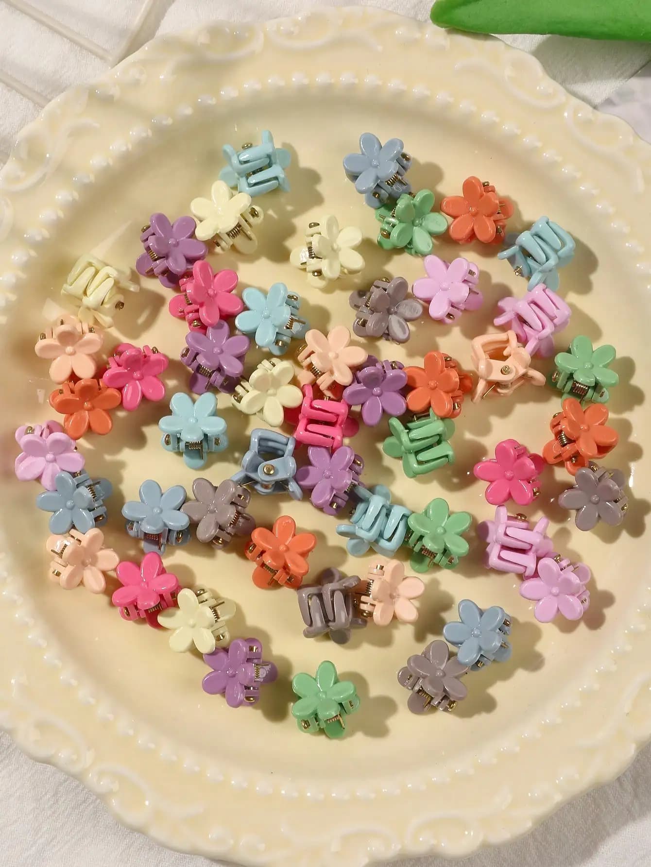 50/100 pezzi mini fermagli per capelli fiore per ragazze bambini neonati capelli sottili antiscivolo durevoli colori casuali accessori per capelli carini