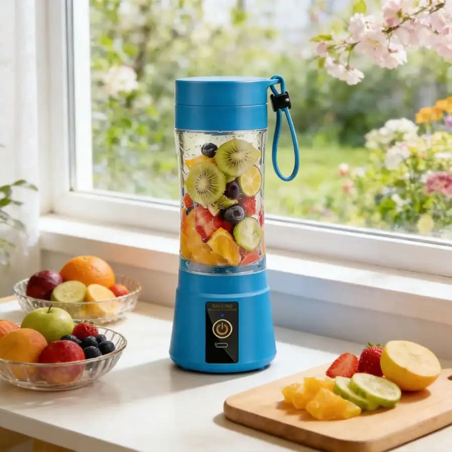 Tazza per miscelare portatile ricaricabile da 12,85 Oz, mini mixer elettrico USB per succhi, adatto per frullati e smoothie,