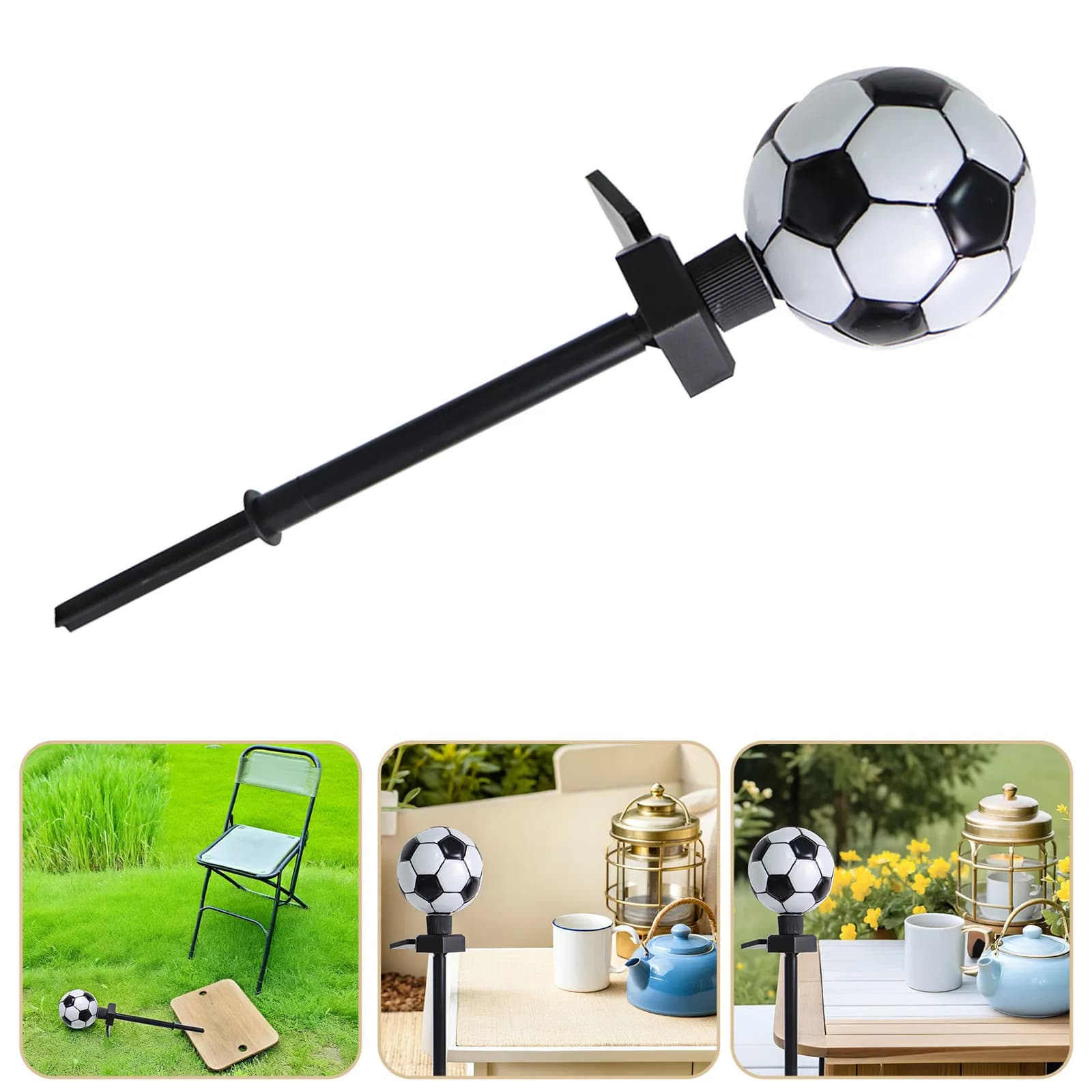 Lampada da Giardino a Forma di Pallone da Calcio, Illuminazione LED Notturna per Cortile, Decorazione da Terra per Esterni