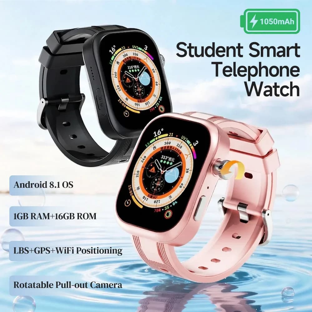 Nuovo Smartwatch per Bambini con SIM 4G, Batteria da 1050mAh, GPS, Telefono Smart per Studenti, 1GB+16GB, WiFi, Videochiamate, Orologio per Bambini 2026