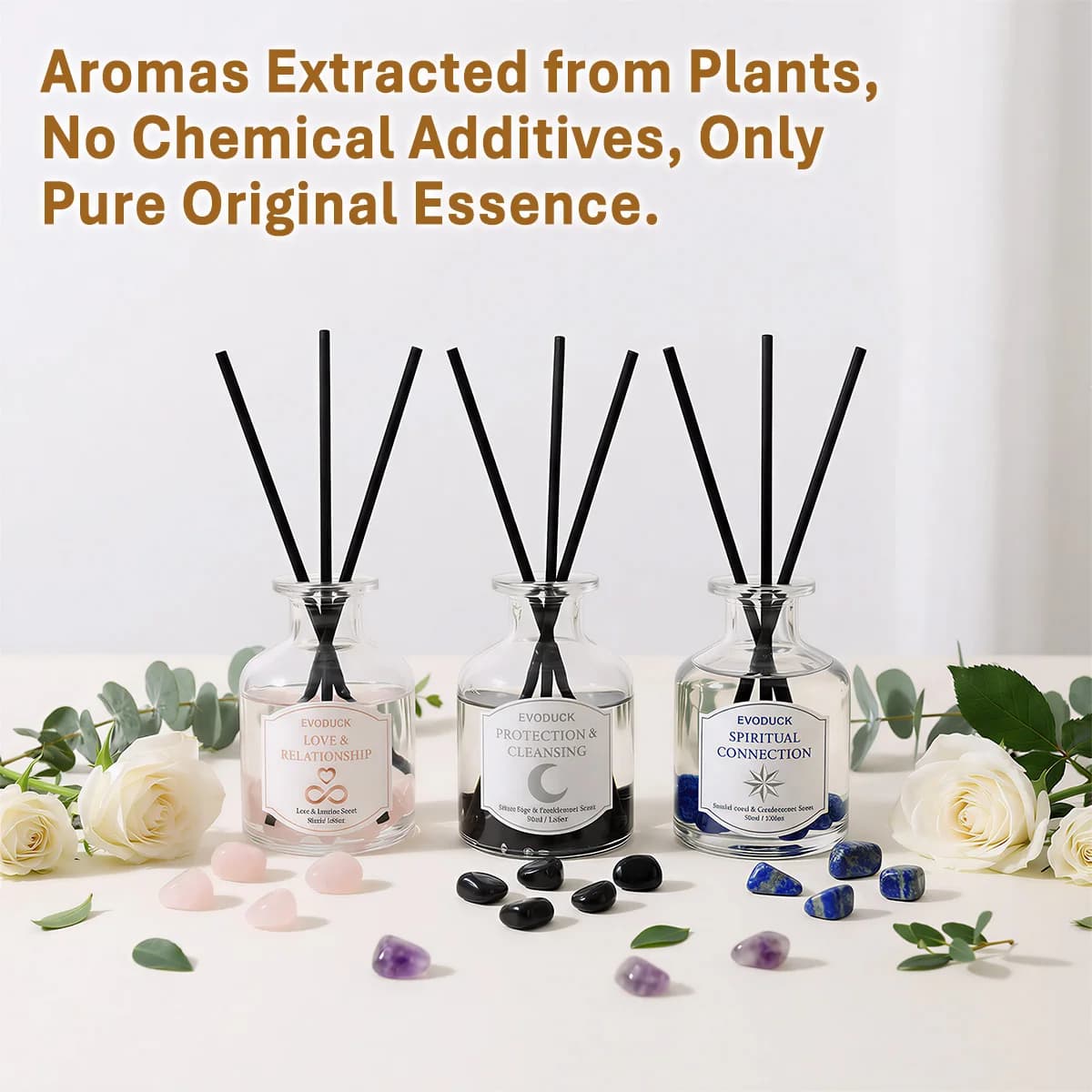 Olio Essenziale per Aromaterapia 50ml, Olio di Salvia Bianca Senza Fiamma con Diffusore a Bastoncini, Deodorante per Ambienti e Decorazione Casa