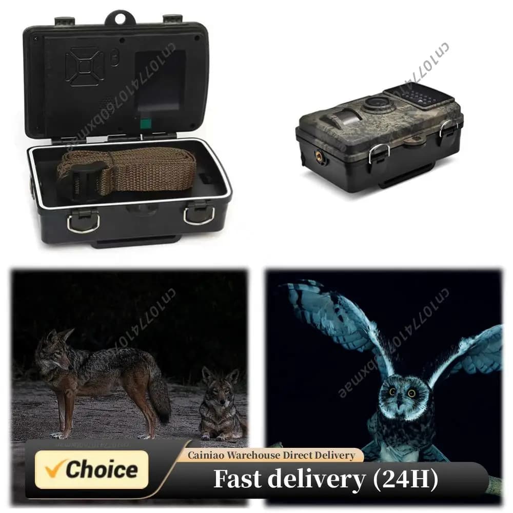 Fotocamera da Caccia Impermeabile con Visione Notturna a Infrarossi, Telecamera di Sicurezza Attivata dal Movimento per Fauna Selvatica e Caccia all'Aperto