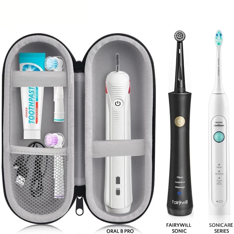 Scatola per spazzolino elettrico da 1 pezzo, scatola per kit dentale, facile da trasportare per i viaggi, robusta e resistente, essenziale per i viaggi