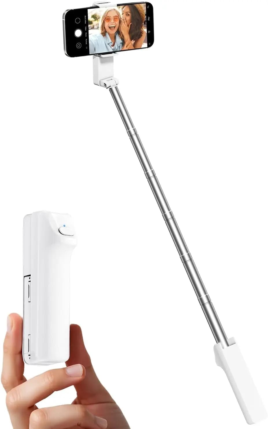 Bastone Selfie Estensibile Portatile con Telecomando Wireless per Smartphone da 4-7 Pollici, Accessorio Leggero per Vlog da Viaggio