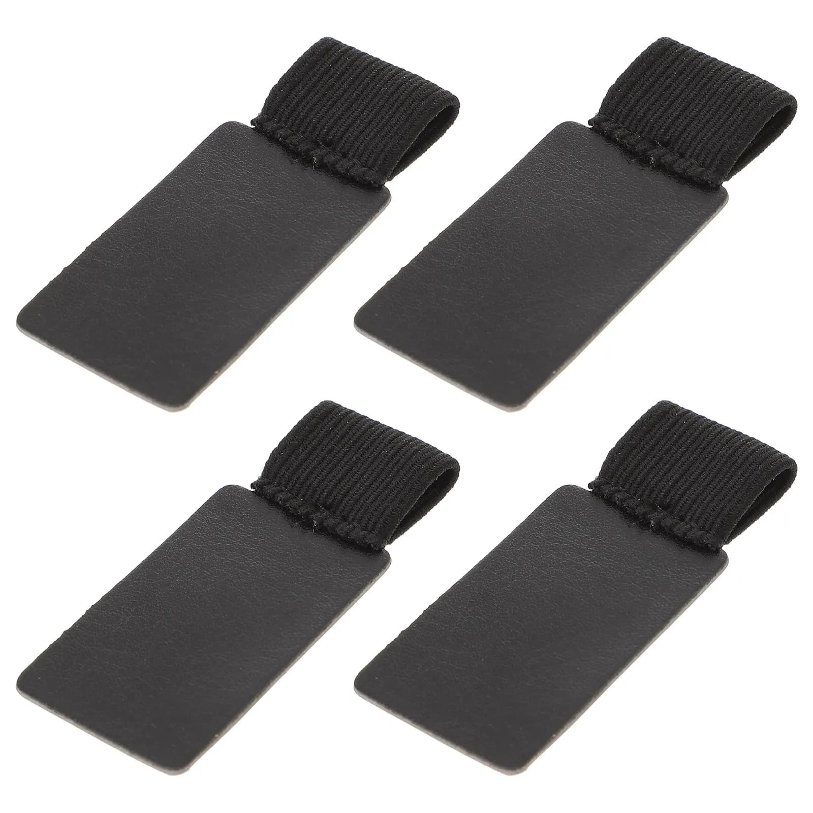 4Pcs Black Creative Pen Phone Holder Clip for Notebook Journal Planner Travel Memory Notebook Elastic Office Stationery Supplies