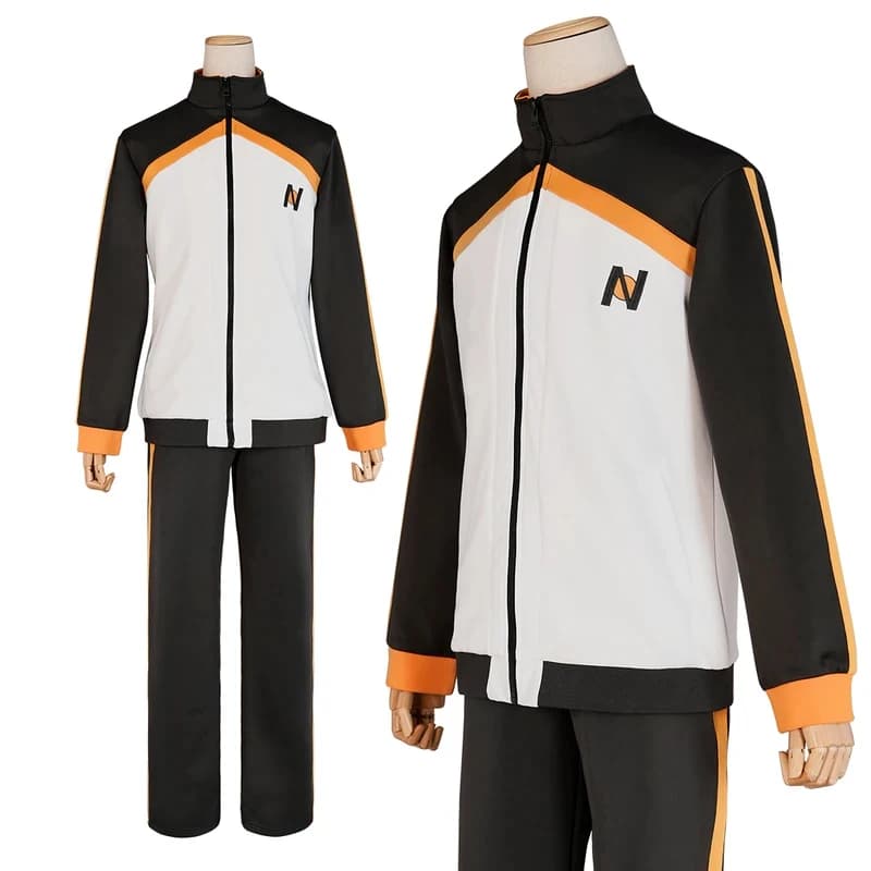 Re:Zero - Inizio di una nuova vita in un altro mondo Anime Natsuki Subaru Costume Cosplay Tuta con cerniera intera ricamata Pantaloni elasticizzati x,3;b'2.