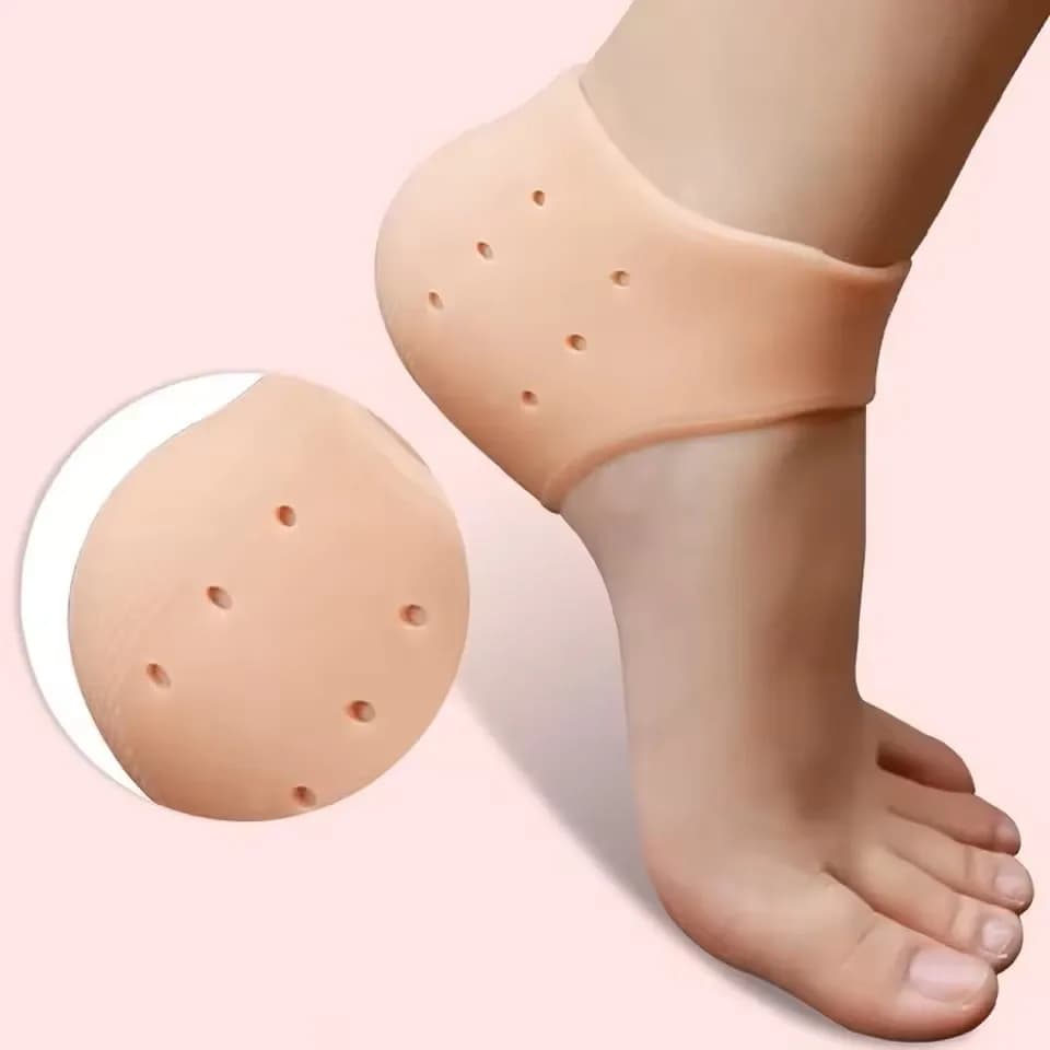 1 Paio di Calzini in Gel di Silicone Anti-Screpolature, Calzini Elastici in Silicone per la Cura della Pelle del Piede, Protezione per Tallone e Piede
