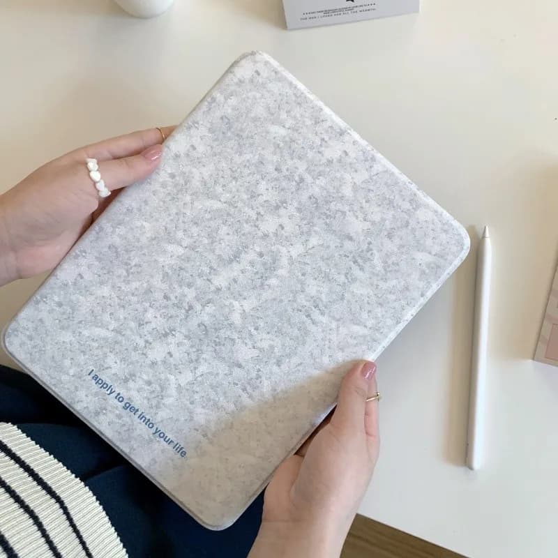 Custodia per Tablet Grigia con Supporto Girevole a 360° e Porta Penna per iPad 7/8/9 (10.2 pollici), Air 3, Pro 10.5, Air 4/5, 10a Gen (10.9 pollici)