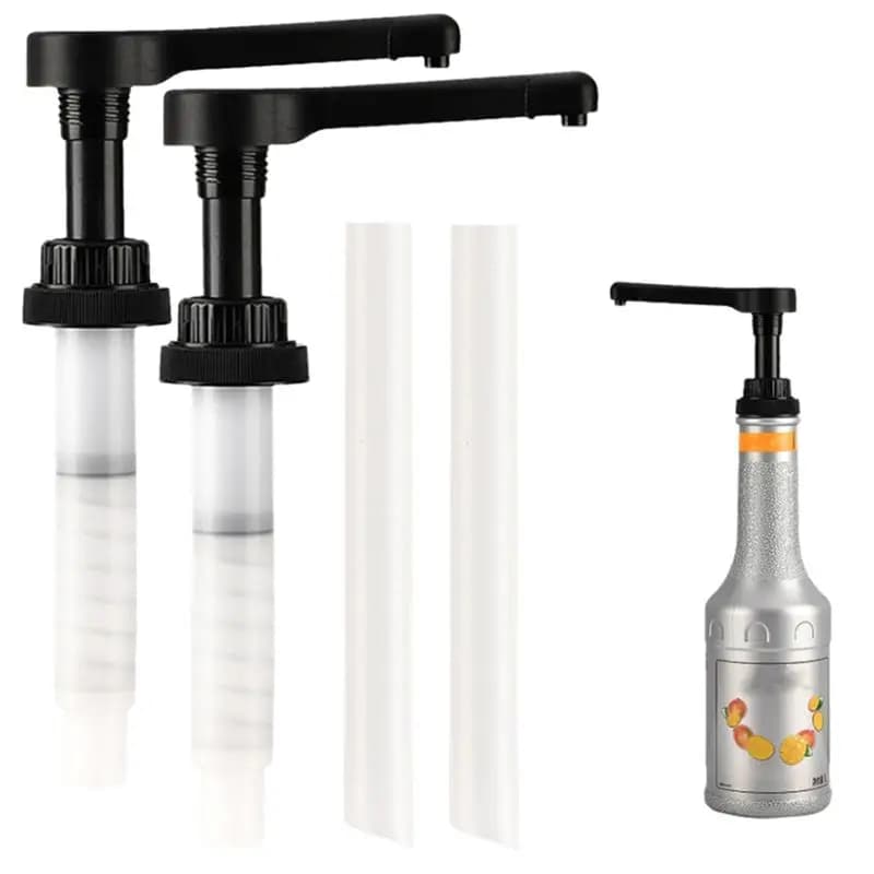 Pompa per Sciroppo AEE6, Pompa per Bottiglia di Sciroppo da 10Ml, Erogatore a Pressione Manuale per Sciroppo, Dispenser per Sciroppo da Caffè