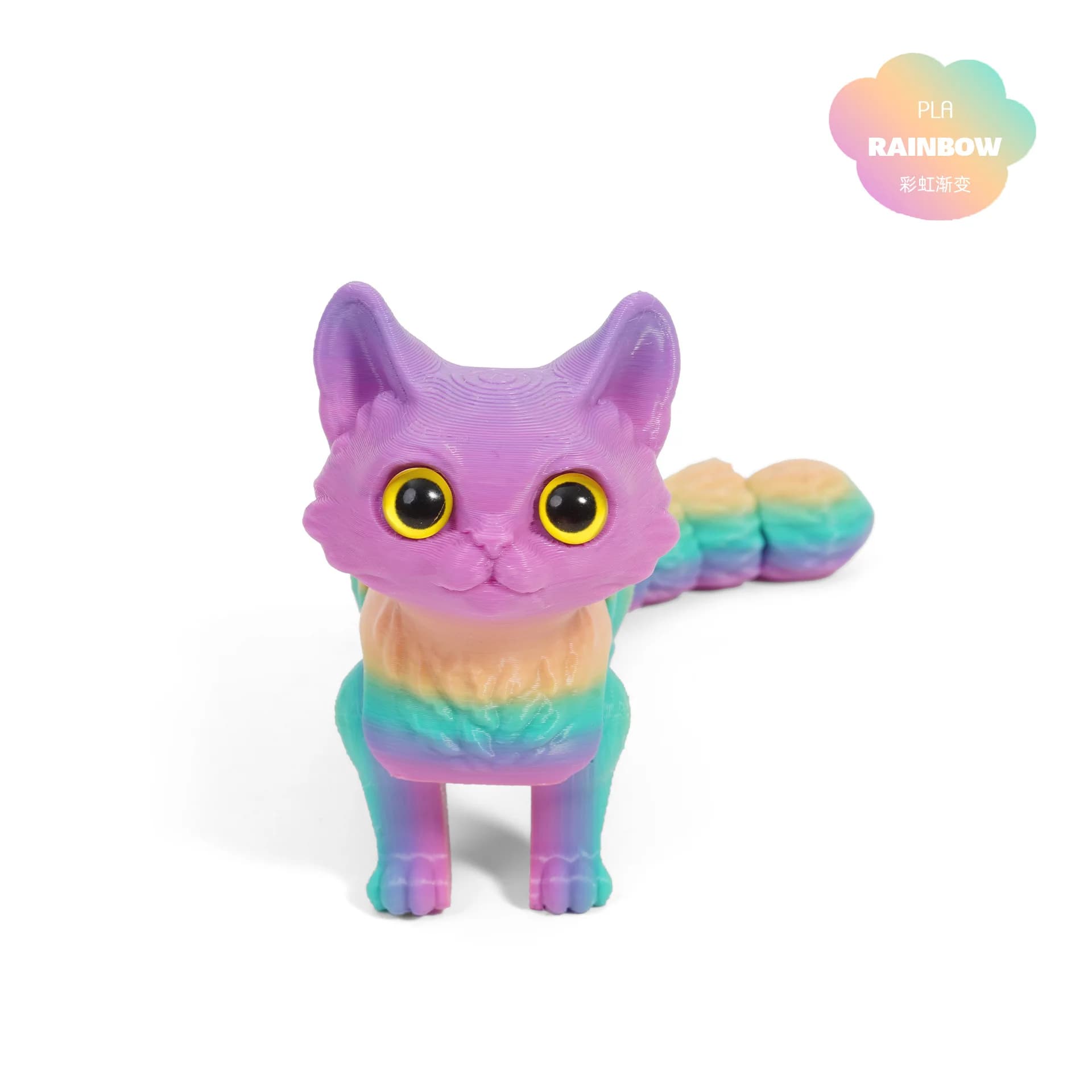 Decorations for home 3D printed cat articulate mobile waving toy antistress decompression table ornament accessories for figures