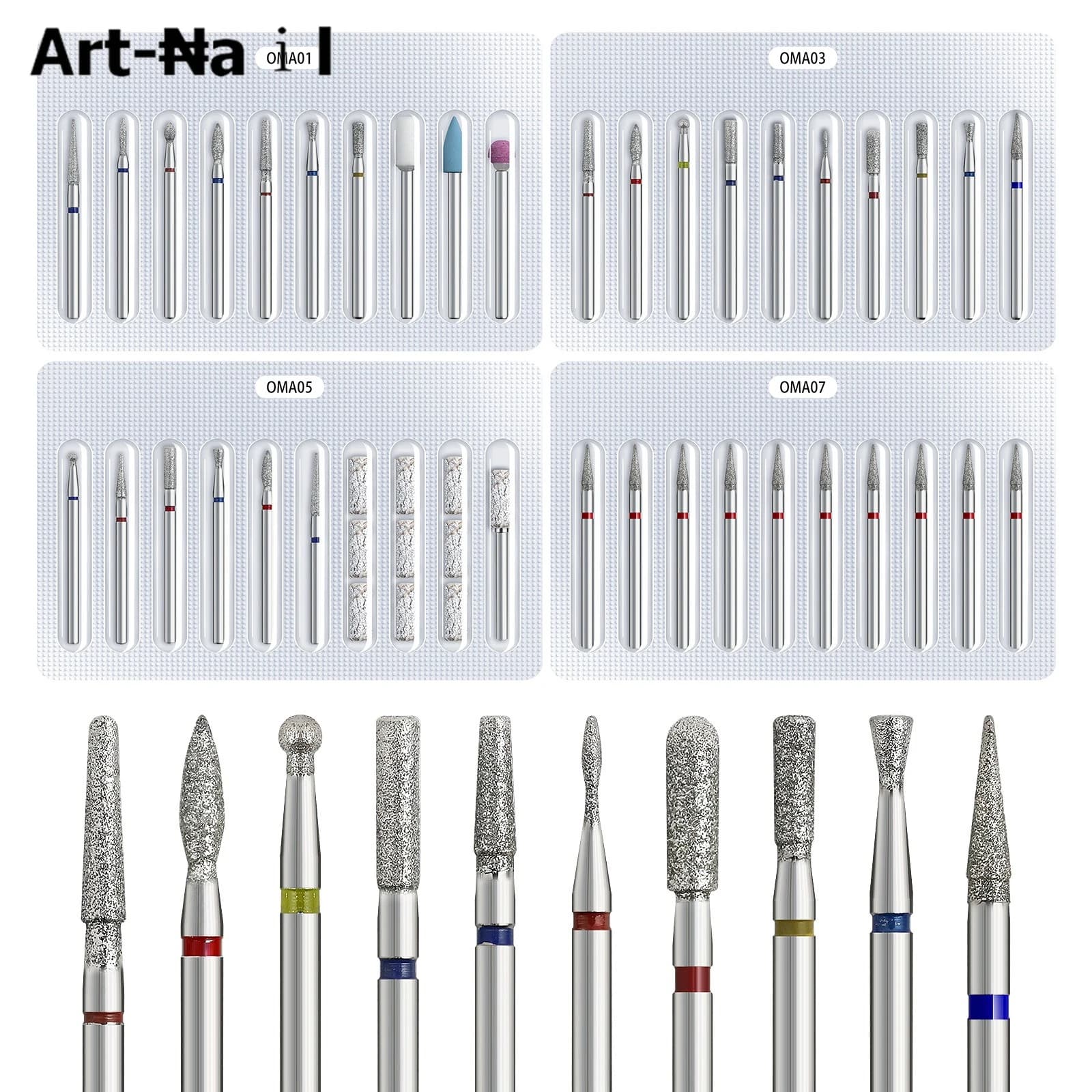 10 pezzi punte da trapano per manicure russe set rimozione cuticola teste universali per lime per unghie strumenti per pedicure kit professionali