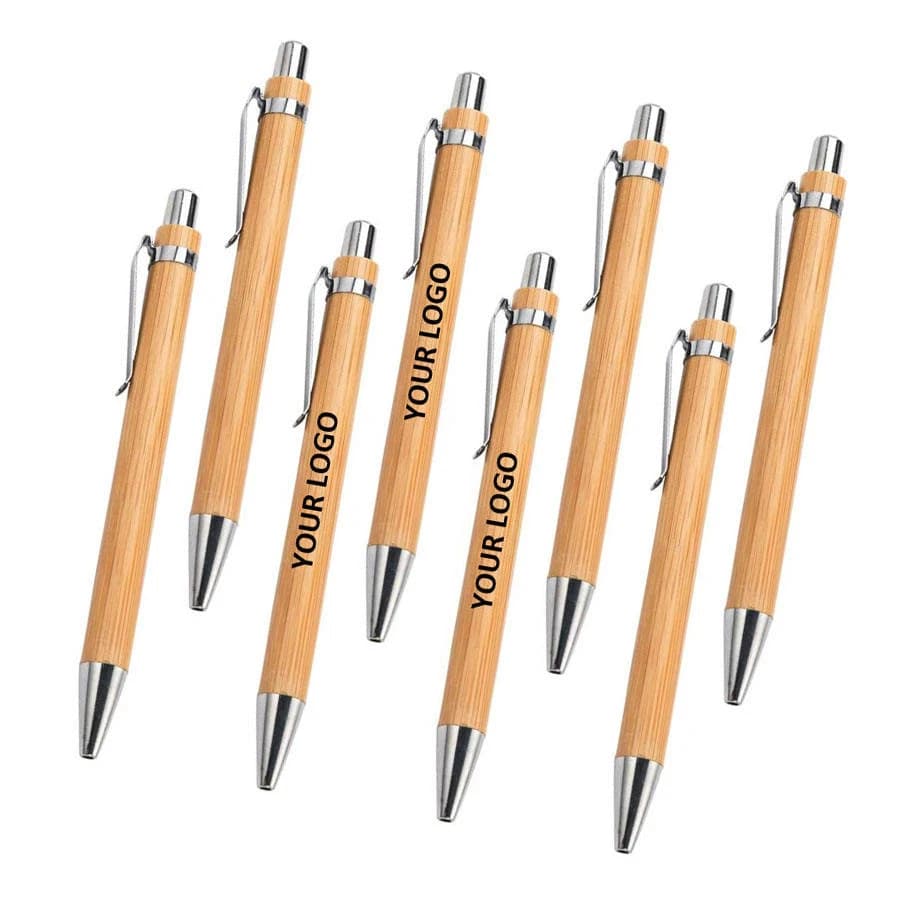 Hot Selling Bamboo Pen Blank Personalized Engraving Wood Fountain Pen Promotion Wooden Ballpoint Pen Custom Logo Printing