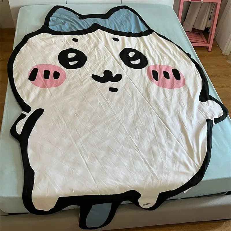 Cartoon Anime Chiikawa Cute Usachi Hachiware Summer Cool Quilt,Children Students Napping Quilt Car Cover Carpet Festival Gift