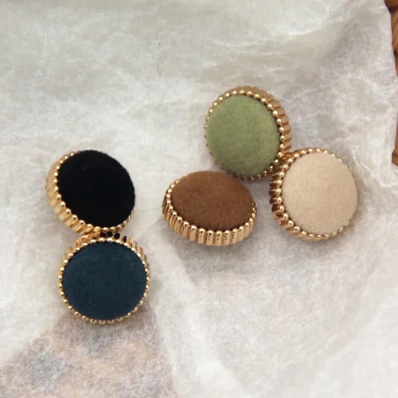 HENGC 13mm bottoni in tessuto con gambo in metallo piccolo per vestiti donna camicetta invernale cappotto maglione accessori per cucire decorativi all'ingrosso