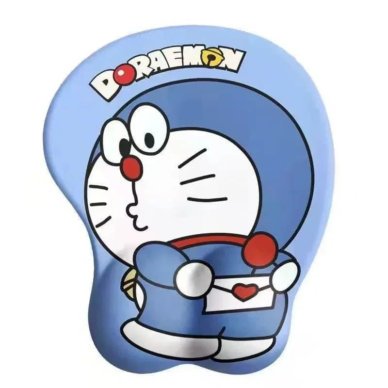 Doraemon Mouse Pad Polsino Set da due pezzi 2023 nuovo ufficio simpatico cartone animato tastiera in silicone poggiamano poggiapolsi