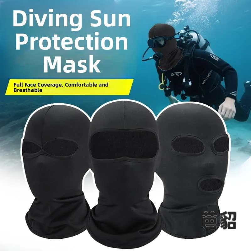 Diving Face Covering Swim Cap Surfing Free Snorkeling Sun Protection Breathable Face Guard Casual round Top Hat