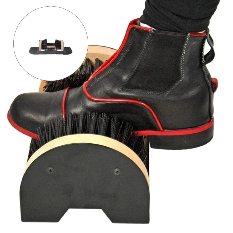 Spazzola per scarpe multifunzionale Spazzola per pulizia scarpe portatile leggera per escursionismo, campeggio e uso domestico