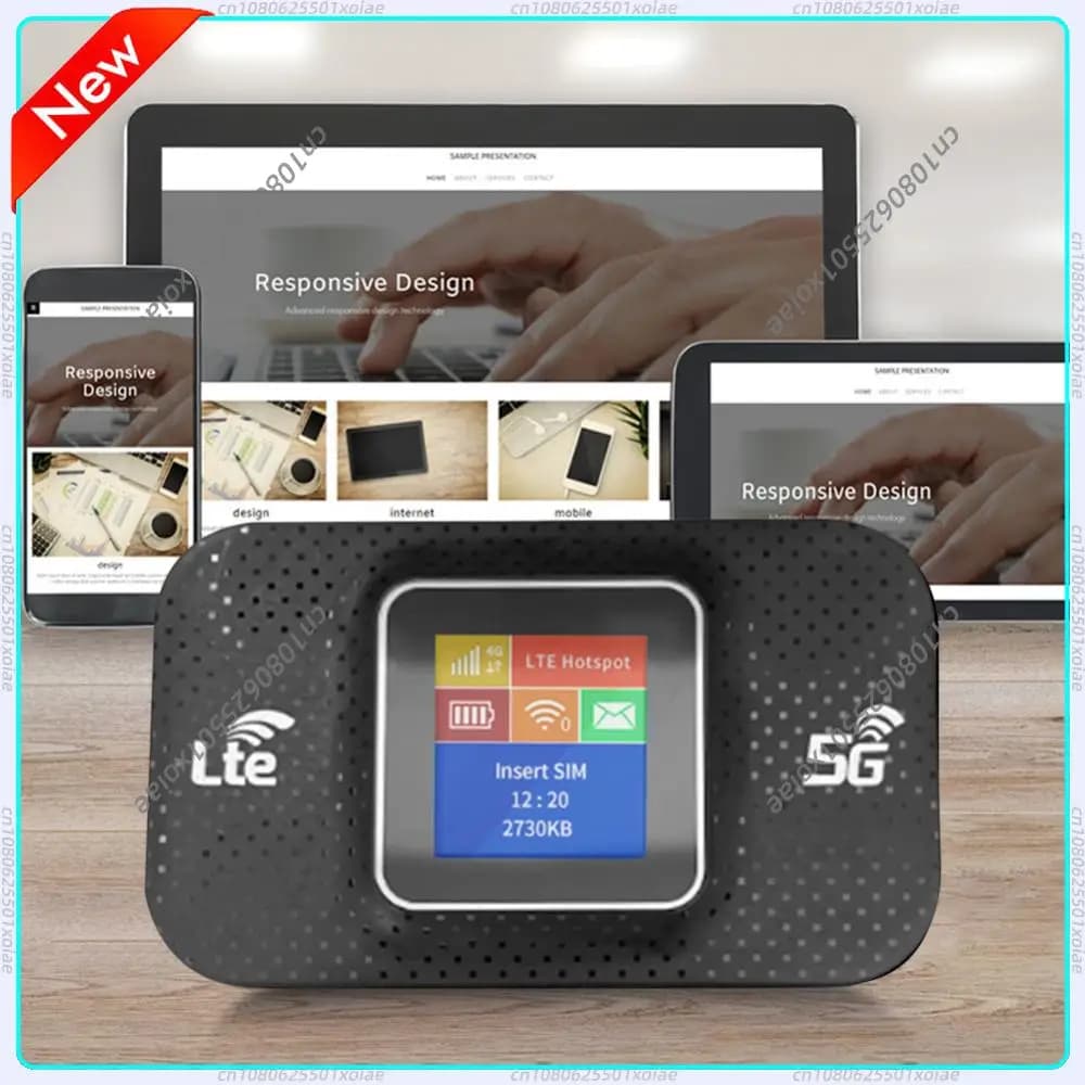 Router WiFi 4G, Modem Tascabile LTE Wireless per Esterni con Slot per Scheda SIM, Ripetitore e Hotspot WiFi Mobile per Auto