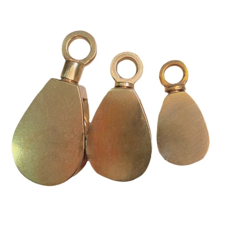 ISURE MARINE M 32-50 Puleggia singola in rame, Mini puleggia a corda, Puleggia per asta portabandiera a rullo, Gancio girevole per gru di sollevamento