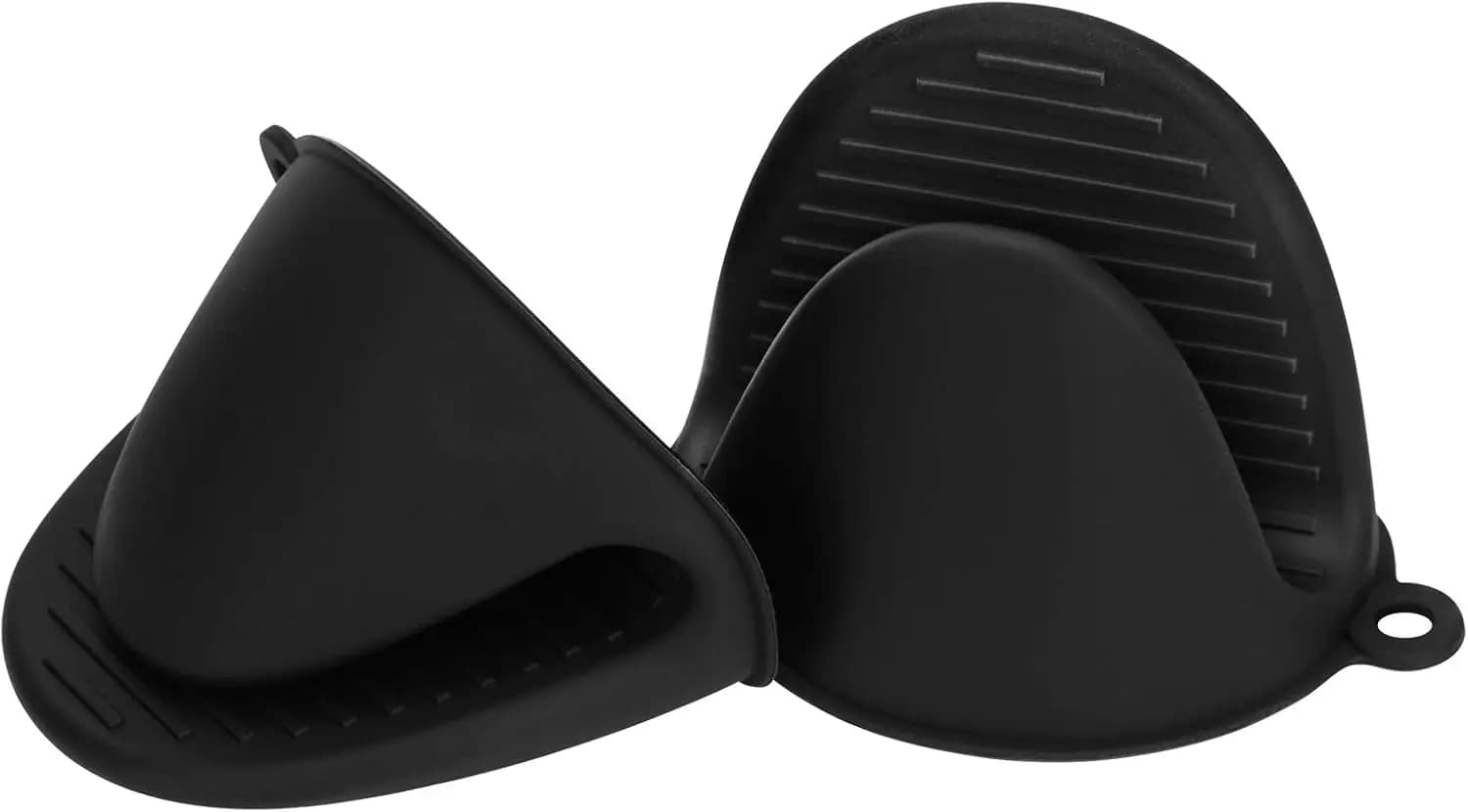 Set di Guanti da Forno in Silicone Resistenti al Calore per Cucina, Friggitrice ad Aria, Cottura e Pasticceria - 1 Paio Nero