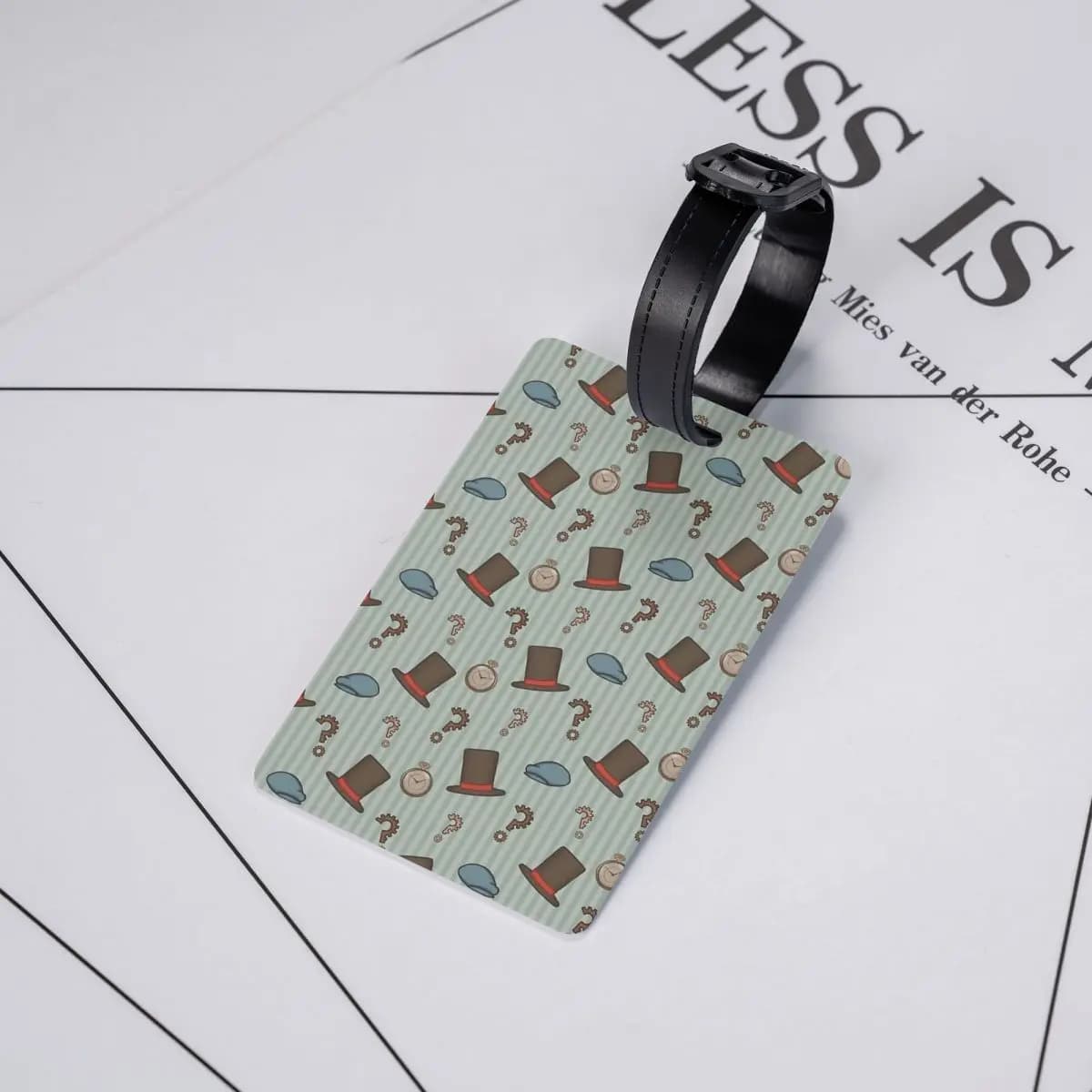 Professor Layton Modello ripetuto Etichette per bagagli Accessori per valigie Viaggi Moda Bagagli Etichetta d'imbarco Porta etichette Nome ID