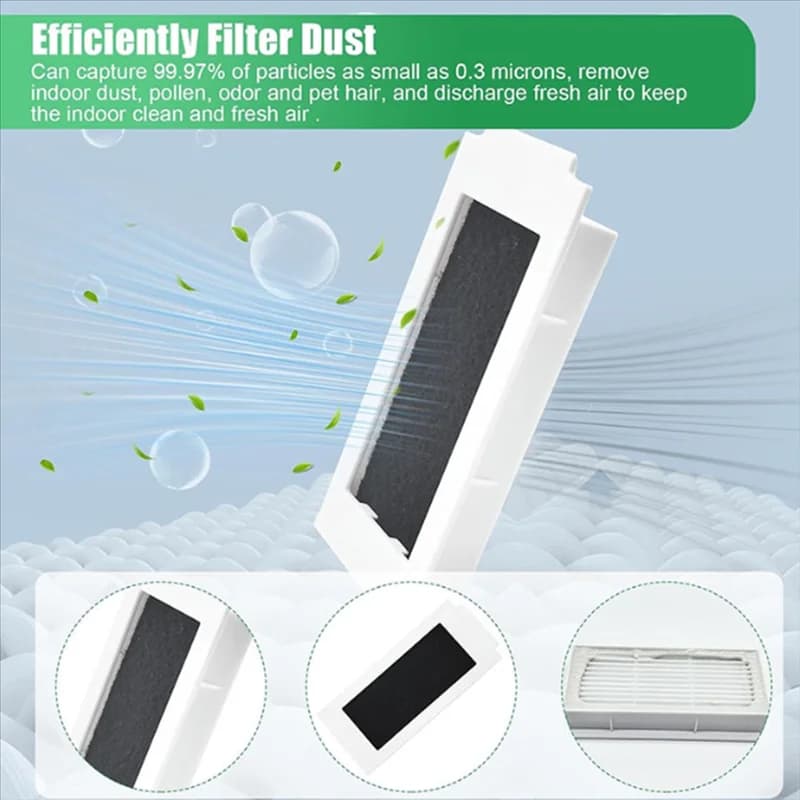 A61I 19 Pz Kit Aspirapolvere Per Ecovacs Deebot T30 Omni / T30 PRO Robot Aspirapolvere Spazzola Laterale Filtro Mop Panno Sacchetto di Polvere KIT