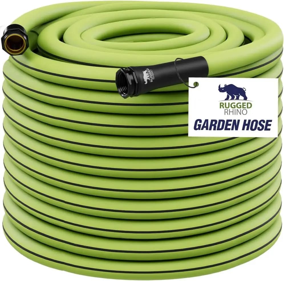 Tubo da Giardino Rinforzato 7,5m x 1,6cm, Anti-Arrotolamento, Anti-Perdita, 4 Strati Durevoli, Resistenza a 500 PSI, Irrigazione Esterna per Prato in Ogni Condizione Atmosferica