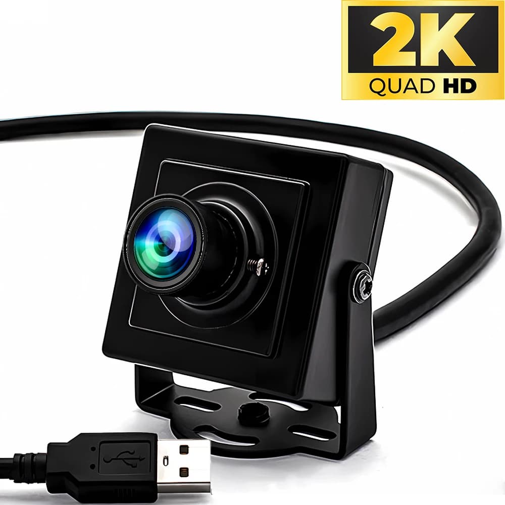 WGWK 2K 30FPS USB Camera for PC 170ms Low latency with 4mm 68 degrees No distraction Goal M12 Plug Play Live Streaming Webcam UVC