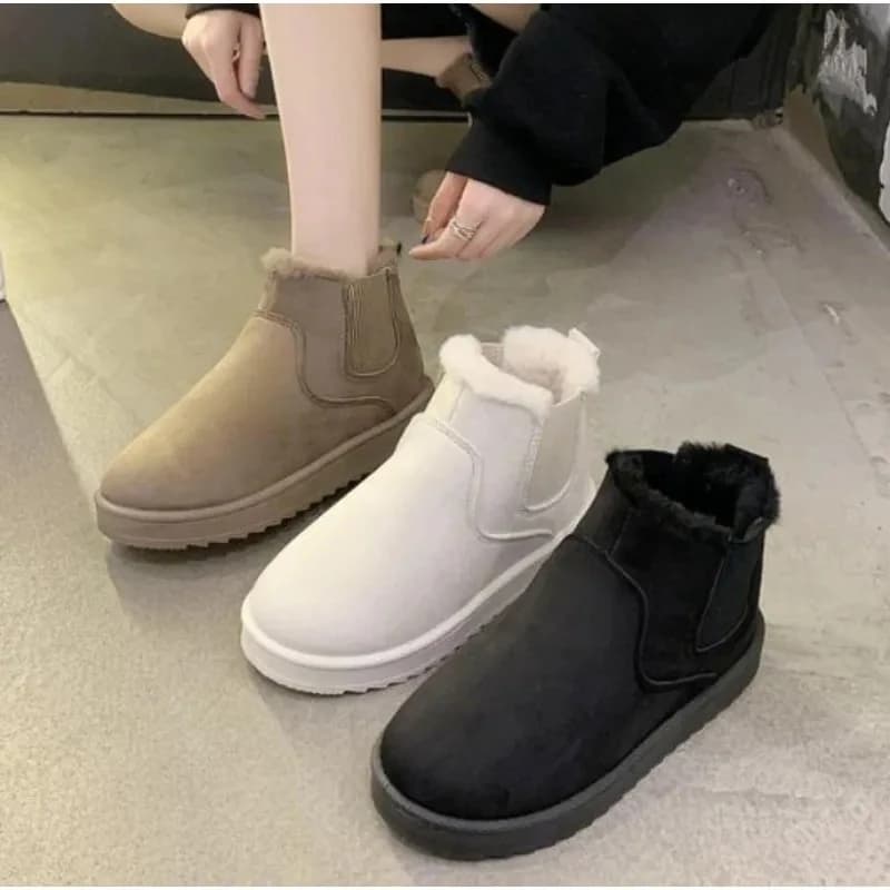 Stivali da neve casual da donna classici foderati in pile di nuovo arrivo invernale 2025 per il calore e il comfort