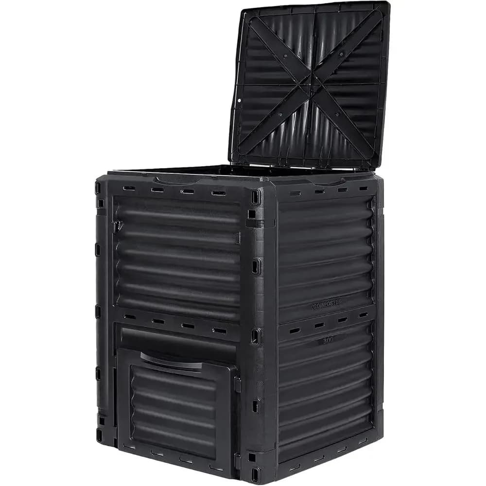 80 Gallon Large Outdoor Compost Bin - BPA-Free, Easy Assembly, Lightweight, for Rich Soil Creation