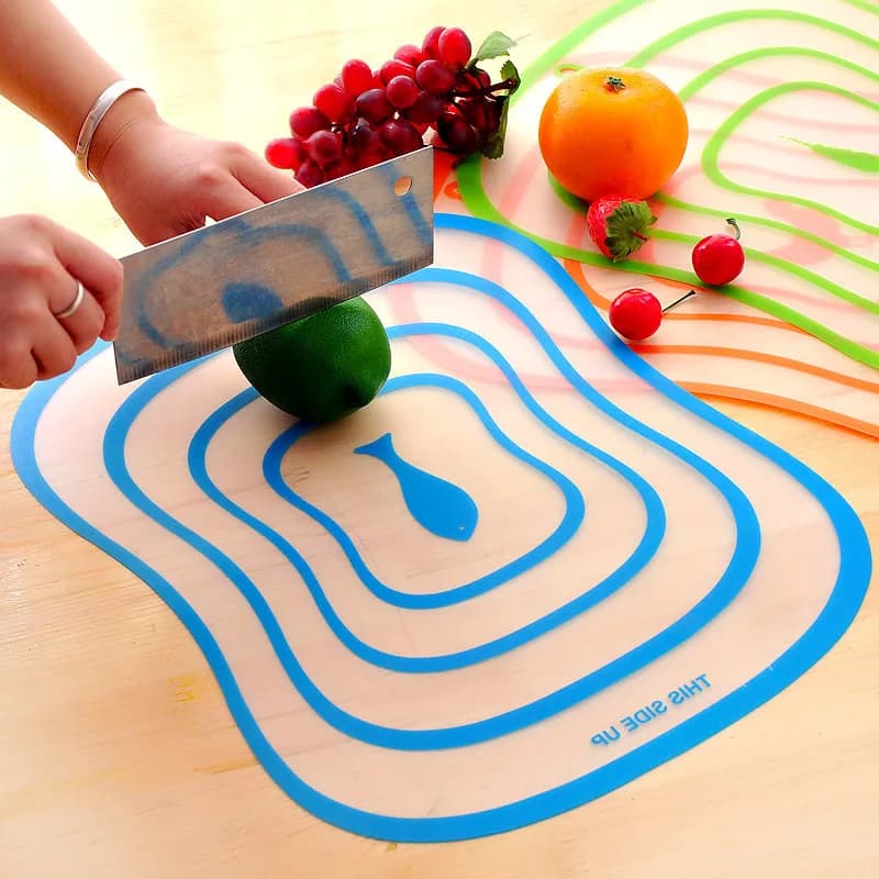 1PC Kitchen Transparent Cutting Board Vegetable Chopping Board Frosted Plastic Chopping Board Multifunctional Table Board