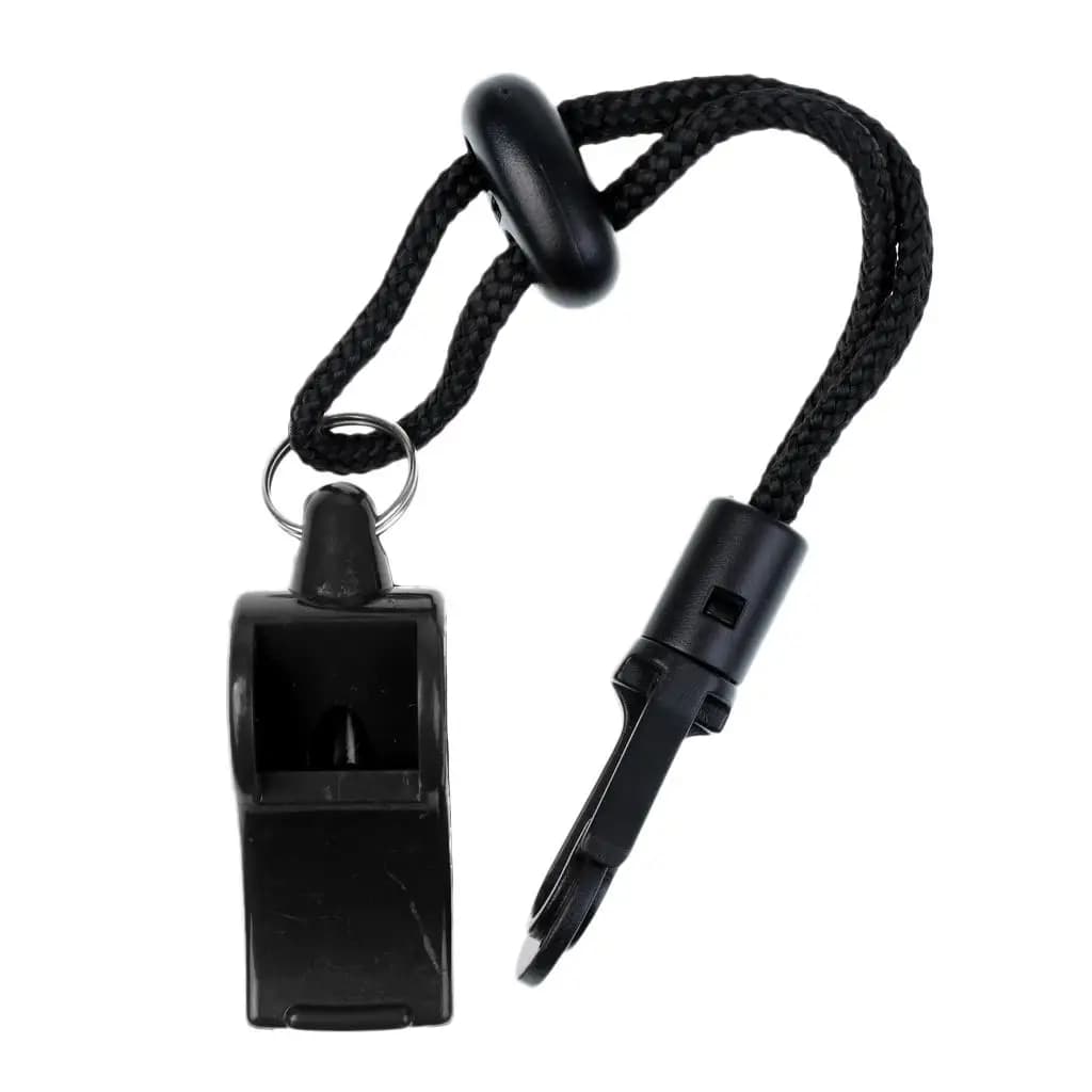 Dispositivo di segnale di sicurezza in nylon piccolo con fischietto di emergenza per attrezzatura per giubbotto di salvataggio per canoa, kayak da campeggio all'aperto