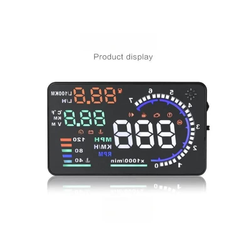 Tachimetro a LED Temperatura dell'acqua RPM Mete AD Auto digitale OBD HUD A8 Head Up Display AUTO HUD OBD Riflette il proiettore dello schermo del parabrezza