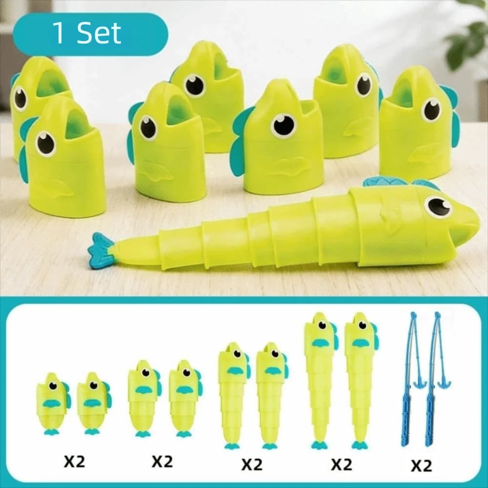 Set da Gioco Educativo Retrattile per la Pesca, Gioco da Tavolo Interattivo Genitore-Unisex per lo Sviluppo Intellettuale, Stile Gioco da Tavolo