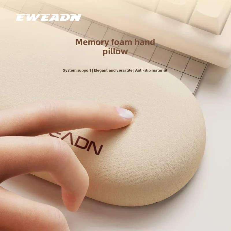 EWEADN Poggiapolsi in memory foam Tastiera meccanica Poggiamano Computer da ufficio Tappetino da polso per digitazione Cuscino per mano addensato Morbido regalo per PC
