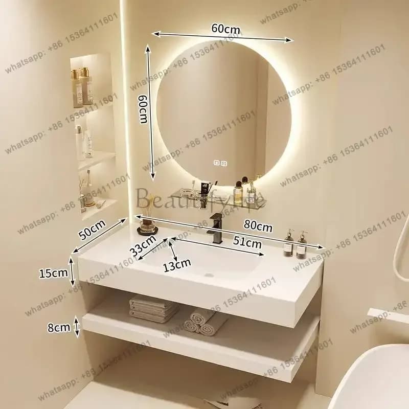 Luxury Vanity Bathroom Cabinet Light Modern Drawer Sink Bathroom Cabinet Vanity Narrow Meuble Salle De Bain Furniture