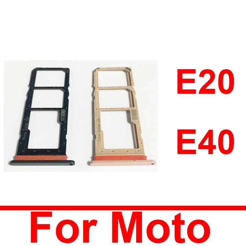 Supporto del vassoio della scheda SIM per Motorola Moto E20 E40 Vassoio della scheda SIM Supporto per slot Presa adattatore Parti di riparazione per Moto E20 E40