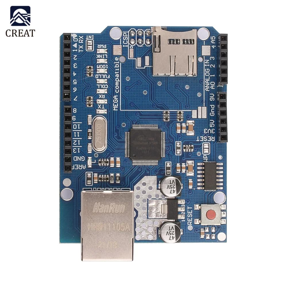 Mega2560 Ethernet Shield W5100 Mega 2560 R3 Network Expansion Board for Arduino