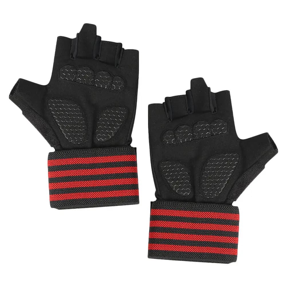 1 Pair Anti-Skid Half Finger Cycling Gloves Breathable Shockproof Outdoor Sports Riding Gloves for Safer Fitness Activities