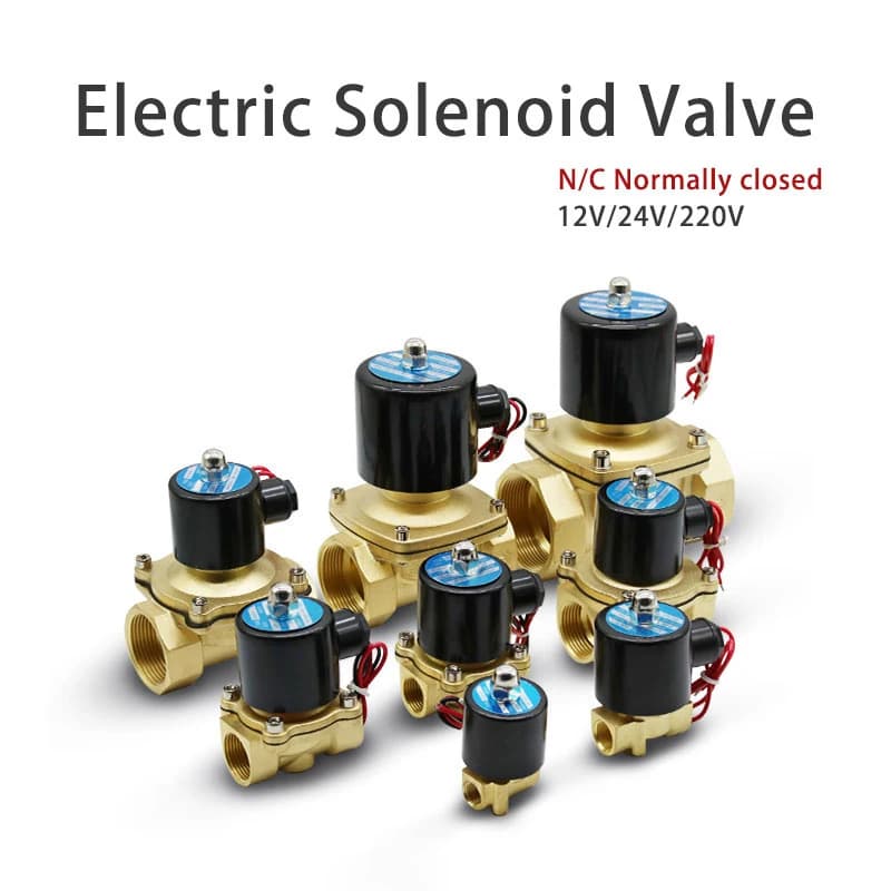 Elettrovalvola elettrica 1/4 "3/8" 1/2 "3/4" DN8/10/15/20/25/35/40 Normalmente chiusa pneumatica per acqua olio aria gas 12V 24V 220V
