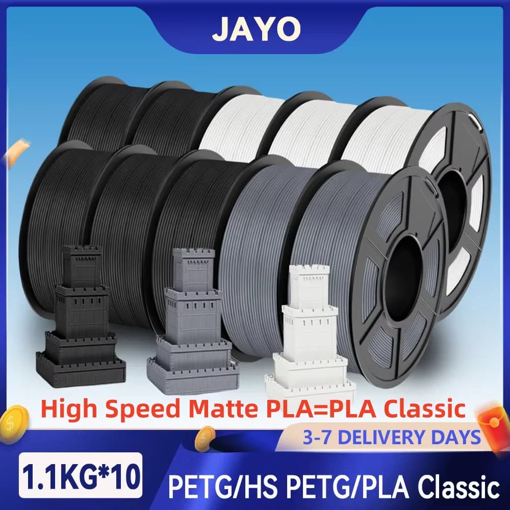 JAYO 3D PETG/PETG matte high speed/ PLA Classic 1.75mm Filament Printer 3D 11KG PETG ordered wrapped for 3D