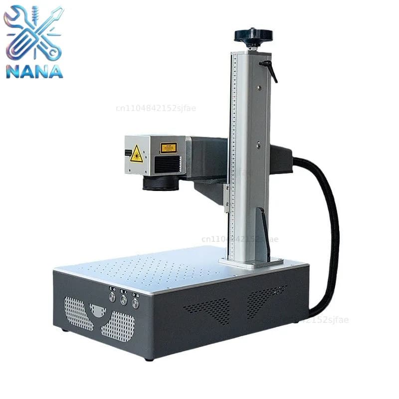 Fiber optic desktop laser marking machine metal stainless steel engraving coding portable plastic hardware small engraving mac