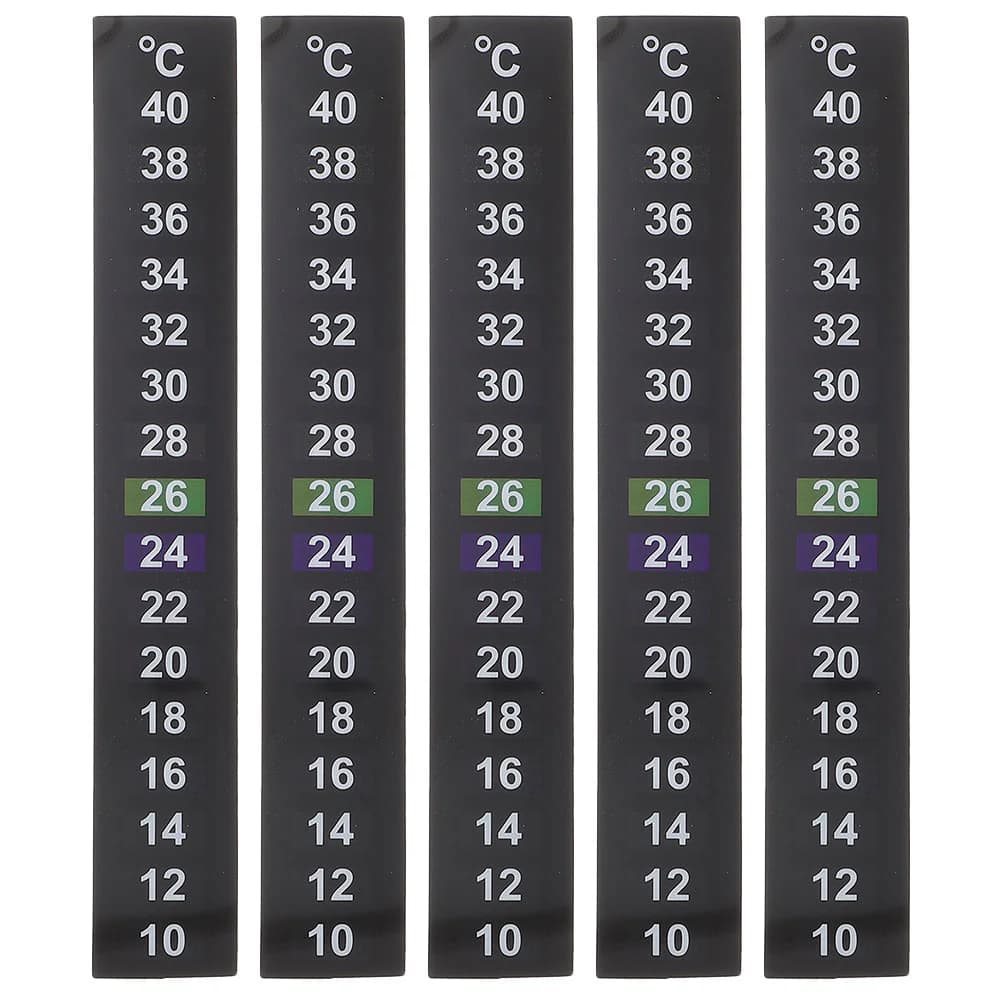 10 pieces 10 40 °C Wall decal for aquarium temperature liquid crystals Adhesive strip for digital thermometer for aquarium Safe material easy to use
